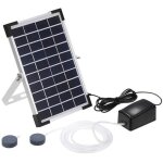 Kit de pompe  air  nergie solaire, panneau solaire de 5 w, pompe  air, tuyaux d'air et pierres d'aration ...
