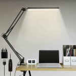 Ulisem - lampe de bureau led, lampe de bureau d'architecte pliable 14 w avec clip, 10 niveaux de luminosité ... Ulisem - lampe de bureau led, lampe de bureau d'architecte pliable 14 w avec clip, 10 niveaux de luminosité ...