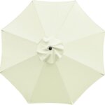 Ulisem parasol de jardin 3. 0m dessus de parapluie de remplacement pour 8bras, toile de rechange housse ...