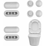 Ulisem - pcs patin abattant wc en plastique carivent, avec 4 ecarteurs de couvercle de toilette pare ...