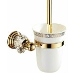 Porte - brosse wc en mtal avec verre poli et ensemble de toilette accessoires de toilette design dor ...