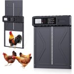 Ulisem porte de poulailler automatique, � piles, avec �cran lcd programmable et �tanche, porte de poulailler ...