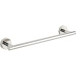 Porte serviette salle de bain mural bosio, barre porte serviette murale, acier inox, 40x5, 5x7 cm, brillant ...