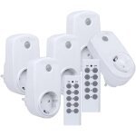 Ulisem prise de courant intelligente sans fil avec t�l�commande (110 v - 250 v, 5 prises, 2 t�l�commandes, ...