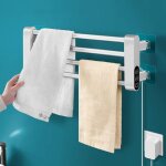 Ulisem - radiateur de salle de bain blanc avec thermostatique 55�, porte - serviettes chauffant �lectrique ...