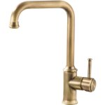 Ulisem robinet mitigeur d'vier de cuisine rotatif, en cuivre ancien, avec tuyau d'arrive d'eau