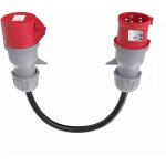 Ulisem pour tesla modle x s y 5 broches rouge cee 32a mle vers 16a femelle cee adaptateur chargeur ...