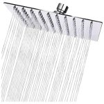 Ulisem - tete de douche pluie carr� en acier inox 50cm - haute pression pommeau douche, �conomiseur d'eau, ...