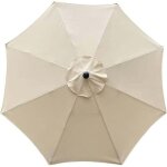 Ulisem toile de rechange parasol 8 baleines diamtre 3m tissu de remplacement impermable rsistant aux ...