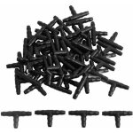 Ulisem100 pcs tee raccord de tuyau 4 / 7mm - t raccord connecteur pvc d'arrosage buse d'atomisation goutte ...