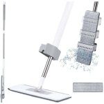 Ulisembalai microfibre avec essorage int�gr�, balai serpill�re professionnel avec 137cm poign�e, serpill�re ...