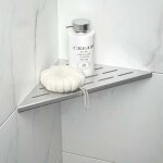 Ulisem�tag�re d'angle, �tag�re de douche en acier inoxydable, �tag�re de douche encastr�e, adapt�e au ...