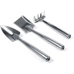 Ulisemlot de 3 mini pelles et r�teaux en plastique et acier inoxydable, outil de jardinage, jouet de ...
