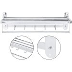 Ulisemporte - serviette support salle de bain �tag�re murale en acier inoxydable 304 pliable avec 2 couches ...