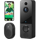 Ulisemsonnette sans fil avec cam�ra, 1080p wifi visiophone sans fil avec carillon, prise en charge de ...