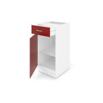 Sans marque - ultra meuble bas de cuisine l 40 - rouge mat