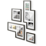 Umbra mingle galerie ensemble de cadres muraux pour 8 vues, bois noir