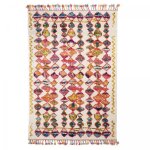 Unamourdetapis - tapis berb�re motifs tribaux 120x170 multicolore lyn5 ourika