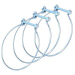 Unelvent lot de 4 colliers de fixation acier equation, diam. 80 / 80 mm cf80