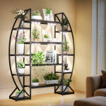 Unho �tag�re � plante avec lumi�re de croissance - porte plante multifonction � 8 niveaux - grand support ...