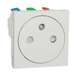 Schneider electric - unica - prise 2p + t - fr - 90� - goul - affleur - connex rap - blanc - m�ca seul ...