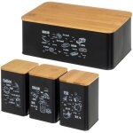 Ensemble de boites pour la cuisine noir et bois