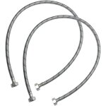 Union - lot de 2 , tuyau de raccordement flexible , 1000mm , 1 / 2' femelle / femelle , robinet mitigeur ...