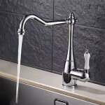 Union - mitigeur de cuisine , robinet de cuisine chrom� , robinet de lavabo r�tro�, 360� robinet �vier ...