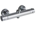 Union - mitigeur thermostatique de douche , robinet thermostatique mural avec bouton de s�curit� 38�c ...