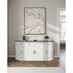 Uniqka - argo - enfilade en bois massif de manguier blanc