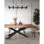 Uniqka - laguna - table repas en bois massif de suar