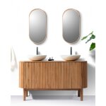 Orma - meuble salle de bain en bois de teck 2 portes
