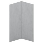 Lot de 2 panneaux muraux de douche effet b�ton cir� en aluminium avec profil�s - 2 x l90 x h210 cm - ...