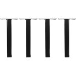 Vente - unique - lot de 4 pieds pour sommier cadre � lattes - noir - aprano de ysm�e