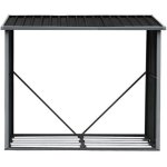 Vente - unique - abri bûches métal en acier galvanisé 2, 23 m3 l182 x p83 x h148cm - derwood Vente - unique - abri bûches métal en acier galvanisé 2, 23 m3 l182 x p83 x h148cm - derwood