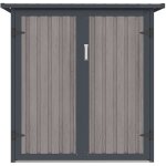 Vente - unique - abri � v�lo m�tal en acier galvanis� effet bois 2, 8 m� pour 2 v�los - niki