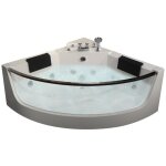 Baignoire baln�o d'angle vitr�e - 2 places - 330 l - 138 x 138 x 59 cm - evelina