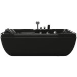 Baignoire balnéo noire - 1 place - 140l - 150 x 75 x 54, 5 cm - angle droit - gavino Baignoire balnéo noire - 1 place - 140l - 150 x 75 x 54, 5 cm - angle droit - gavino