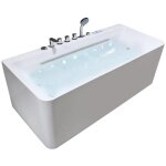 Baignoire balnéo semi - ilot blanche - 1 place - 470 l - 170 x 75 cm - kirana Baignoire balnéo semi - ilot blanche - 1 place - 470 l - 170 x 75 cm - kirana