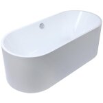 Baignoire îlot design - 221 l - 170 x 75 x 58 cm - blanche - katoucha Baignoire îlot design - 221 l - 170 x 75 x 58 cm - blanche - katoucha