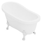 Baignoire lot rtro avec pieds de lion blancs - 200 l - 145 x 74 x 77 cm - blanche - nisos ii