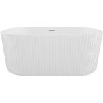 Vente - unique - baignoire �lot stri�e en acrylique - blanc mat - 230l - 170 x 80 x 58 cm - aliena