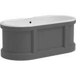Vente - unique - baignoire lot style campagne chic - gris mat - 161l - 152 x 74 x 60 cm - cavaso
