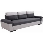 Vente - unique - canap� 3 places convertible en tissu anthracite et gris clair gaby ii