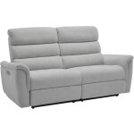 Vente - unique - canapé 3 places relax électrique en tissu gris clair cartasia Vente - unique - canapé 3 places relax électrique en tissu gris clair cartasia
