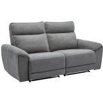 Vente - unique - canapé 3 places relax électrique en tissu gris djaralo Vente - unique - canapé 3 places relax électrique en tissu gris djaralo