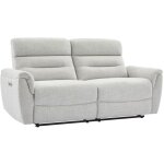 Vente - unique - canapé 3 places relax électrique en tissu texturé gris clair brevio Vente - unique - canapé 3 places relax électrique en tissu texturé gris clair brevio