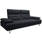 Vente - unique - canap 3 places en tissu 3d gris anthracite avec dossier avance - recule mercota