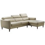 Vente - unique - canap d'angle droit en cuir de buffle beige salvi