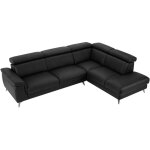 Vente - unique - canapé d'angle droit en cuir noir maramba Vente - unique - canapé d'angle droit en cuir noir maramba